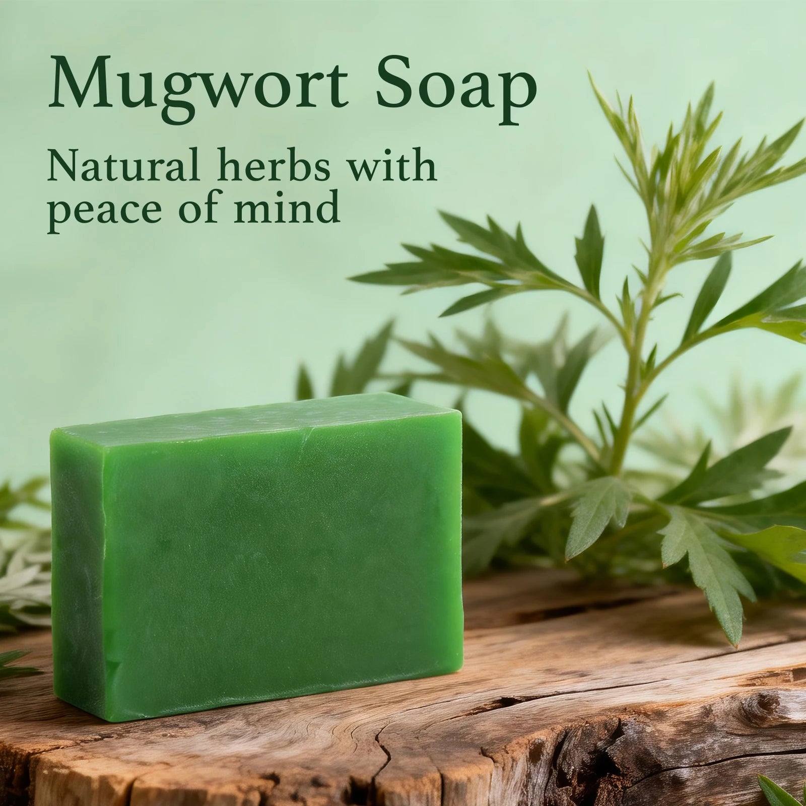 Natural Mugwort Soap – Herbal Hydrating Face & Body Bar Herbal Cleansing Soap Oasis Select