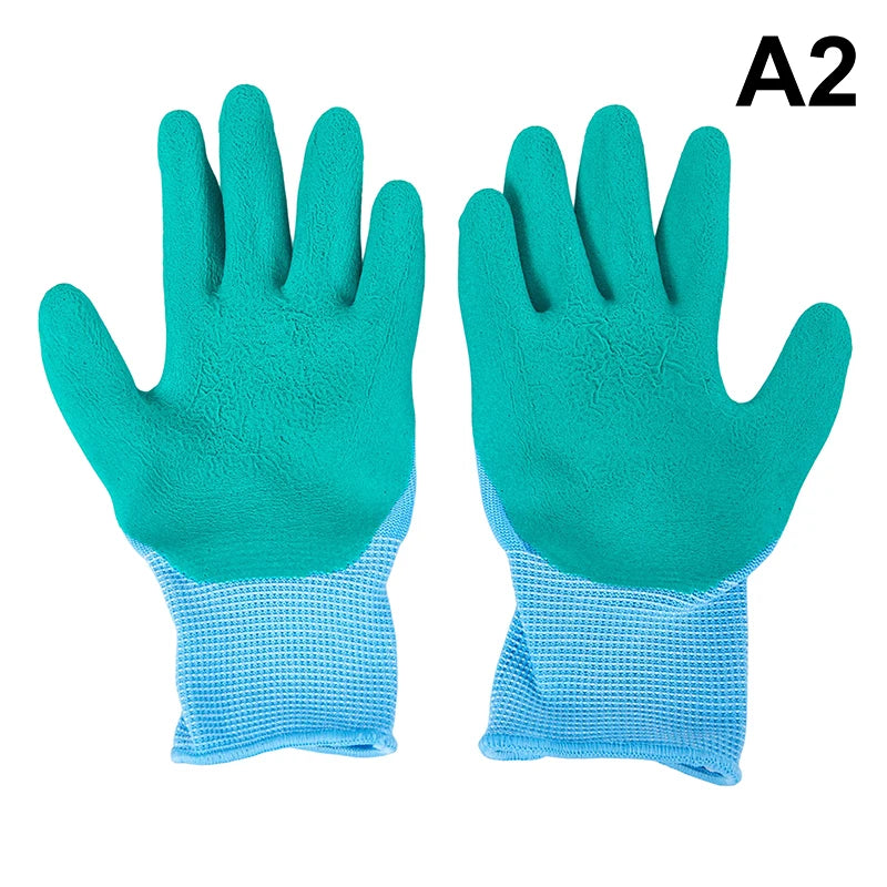 1Pair Breathable Children Gardening Gloves Durable Waterproof Gloves Anti Bite Cut Collect Seashells Protector Handwork Gloves Oasis Select A2