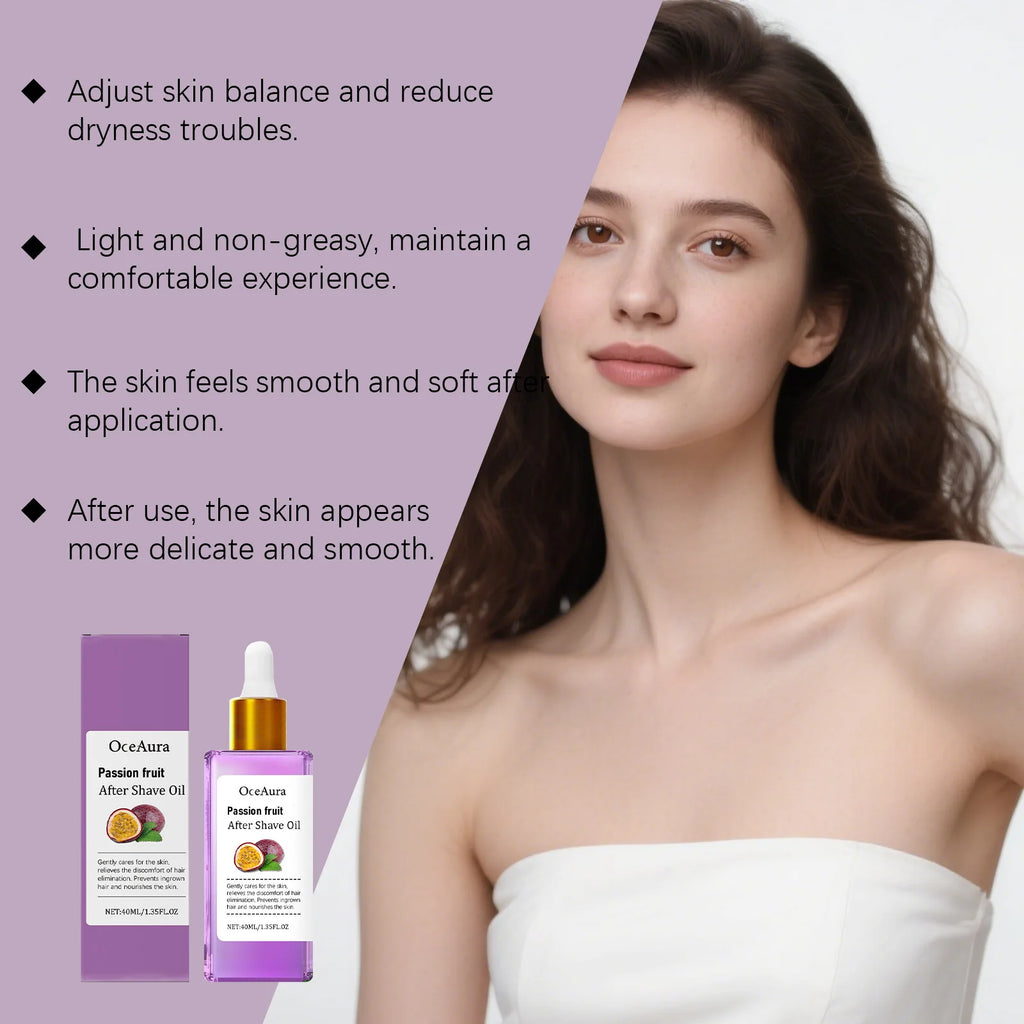 OCEAURA Passion Fruit Hair Removal Essential Oil Inhibit Hair Growth Relieve Discomfort Sooth Hair Removal Massage Essential Oil Oasis Select