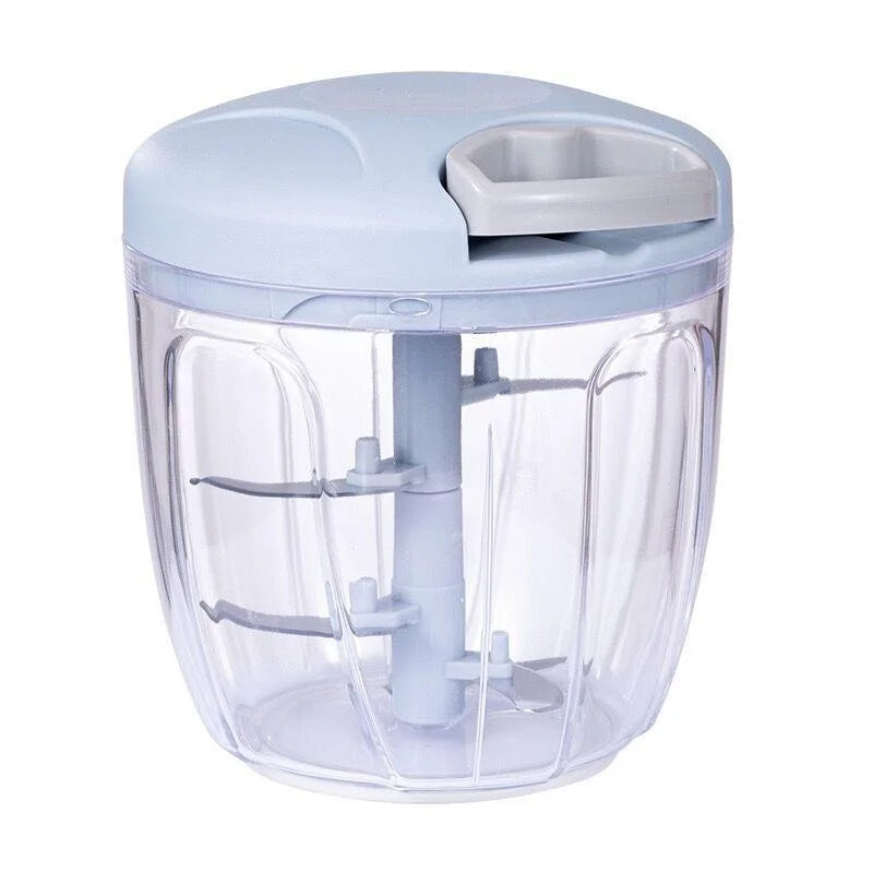 Manual Garlic Chopper & Veggie Mincer 500ml/900ml | CHANSUNRUN Manual Food Chopper Oasis Select 900ml-Blue
