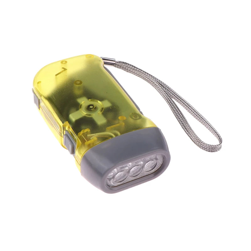 Hand-Crank Dynamo LED Flashlight | Battery-Free Emergency Torch