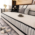 2025 New Four-season Universal Sofa Cushion Chenille Seat Cushion Fixed Anti-slip Sofa Cover Couch Covers for Sofas Oasis Select 110cm X 160cm White