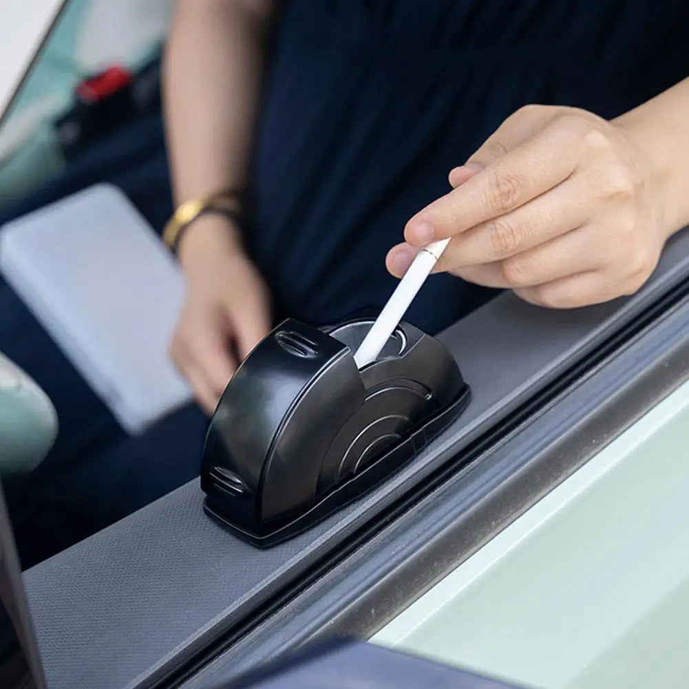 Car Door Ashtray with Lid – Smokeless Portable Auto Ash Tray Car Door Ashtray Oasis Select