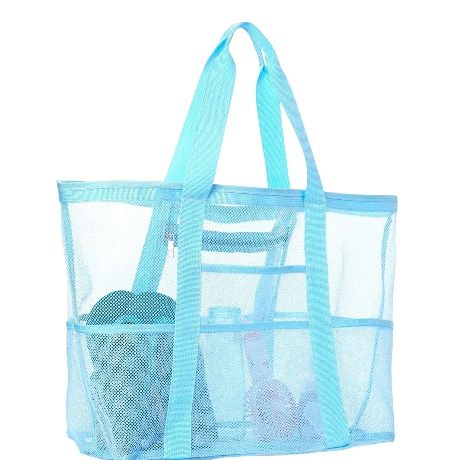 Mesh Beach Tote Bag | Large Multi-Pocket Pool & Travel Bag