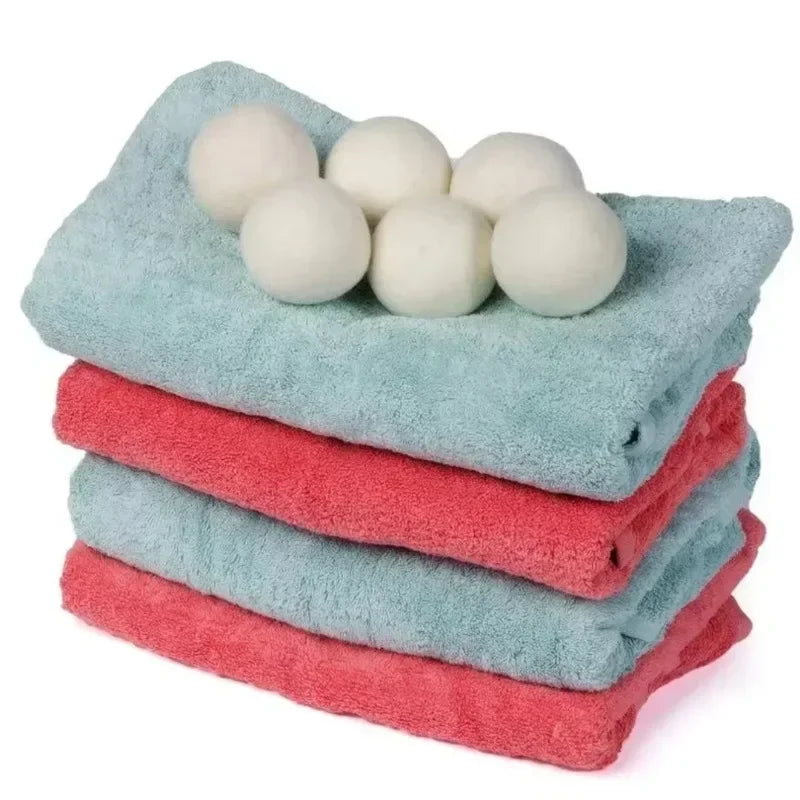 Wool Dryer Balls Reusable Natural Fabric Softener Laundry Washing Machine Accessories Home Washing Fleece Dryer Balls Clothes Oasis Select