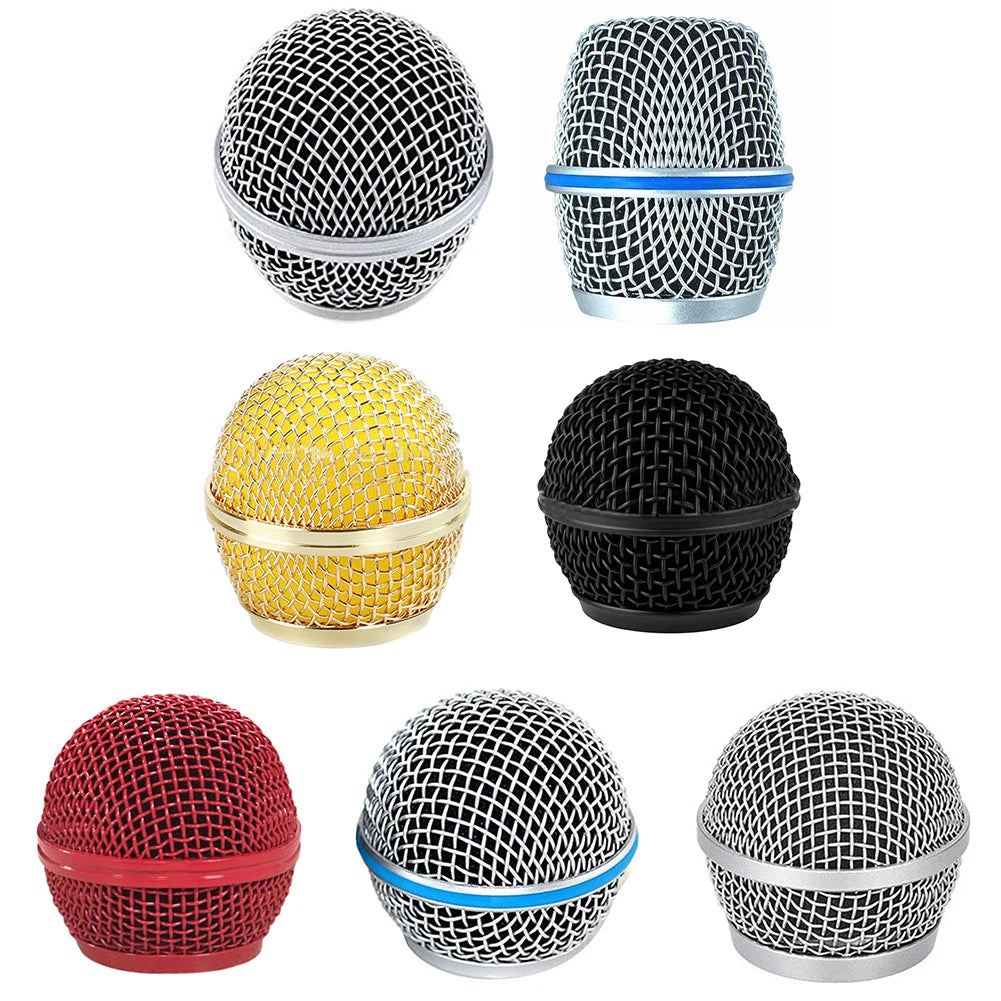 Microphone Mesh Head For 58 Microphone Fits For Shure Beta Grill Mesh Head Steel Replacement Microphones DIY Parts Oasis Select