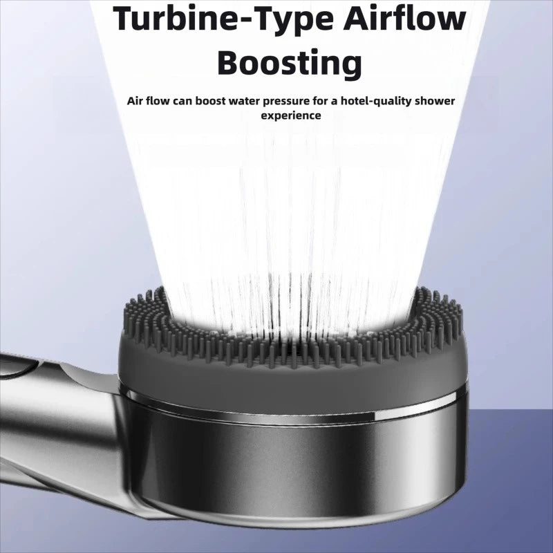 1pc Filtered Supercharged Shower Head Four-speed Adjustment With Water Seal Multi-functional Home Shower Bathroom Accessories Oasis Select