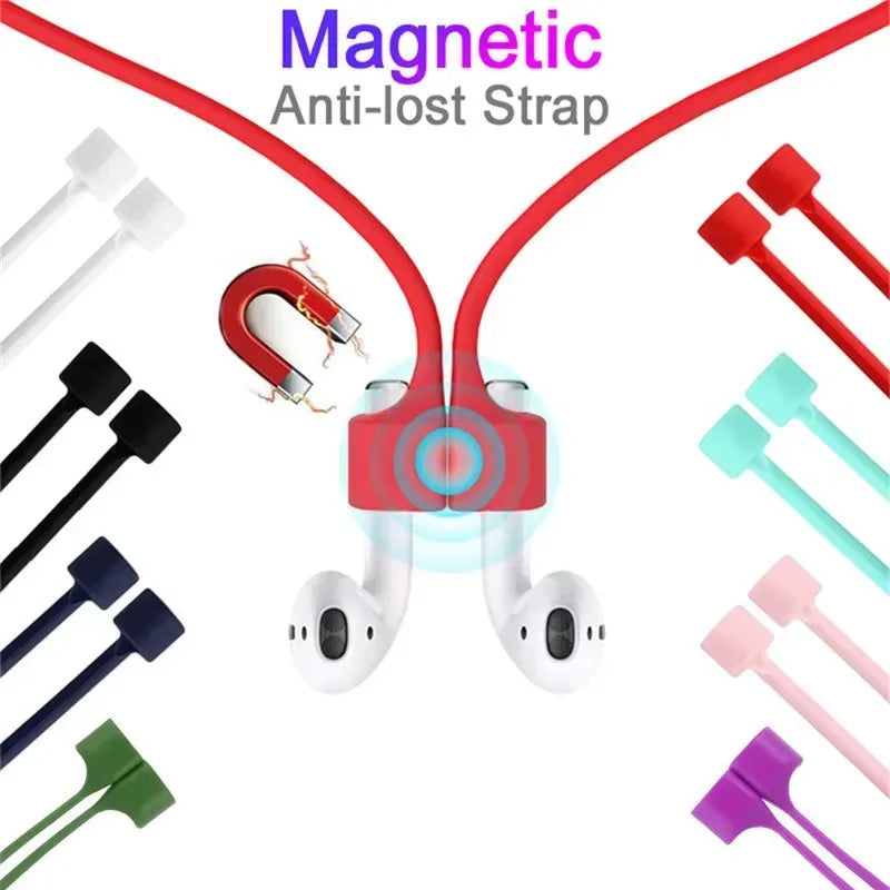 1-5pcs for AirPods Magnetic Silicone Anti-lost Neck Strap Wireless Earphone String Rope Headphone Cord Earphone Accessories Oasis Select