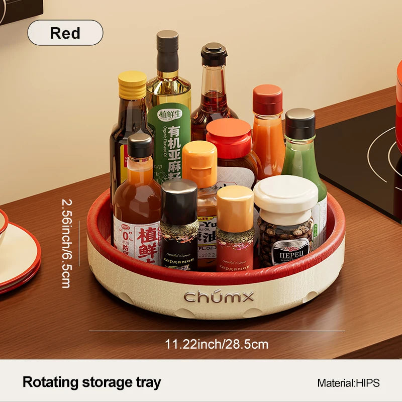 360-degree rotating desktop storage box—a practical, multi-purpose storage solution perfect for the kitchen and living room Oasis Select Red