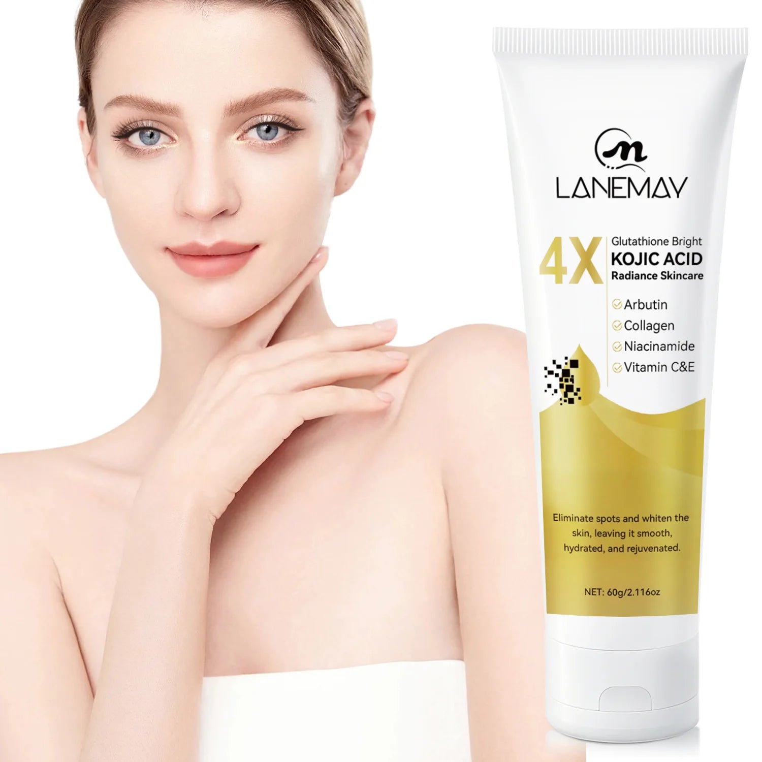 Glutathione & Kojic Acid Brightening Cream – Even Tone, 60g Brightening Face Cream Oasis Select