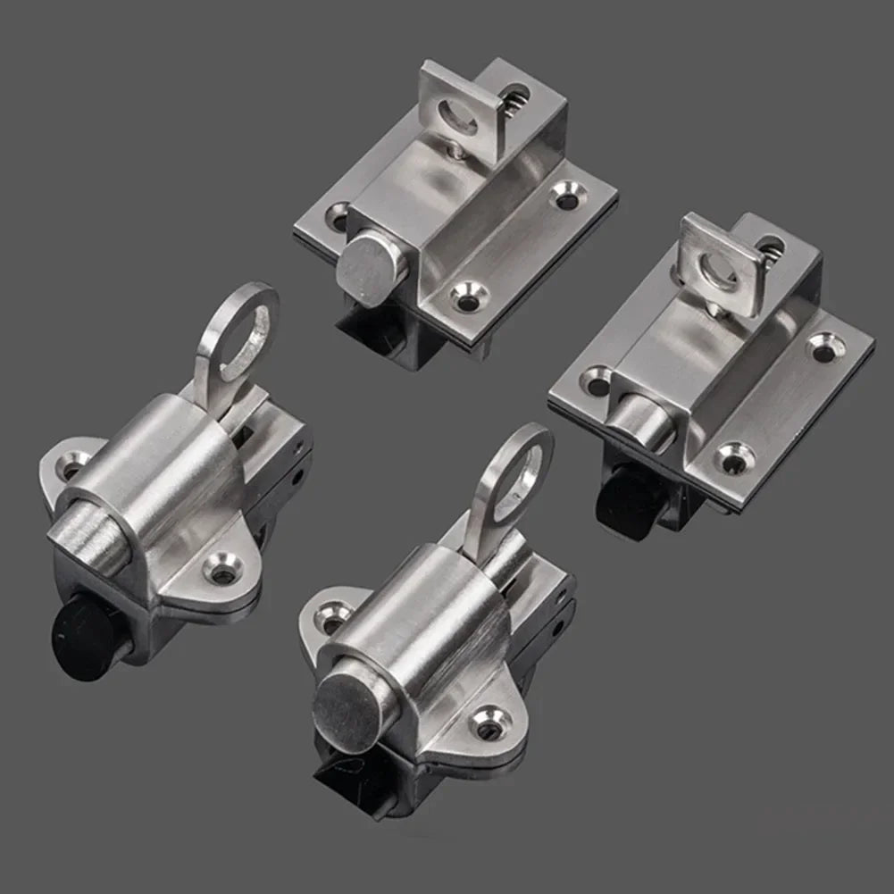 Stainless Steel Self-closing Spring Anti-theft Latch Automatic Latch Door Latch Home DIY Decoration Hardware Accessories Oasis Select