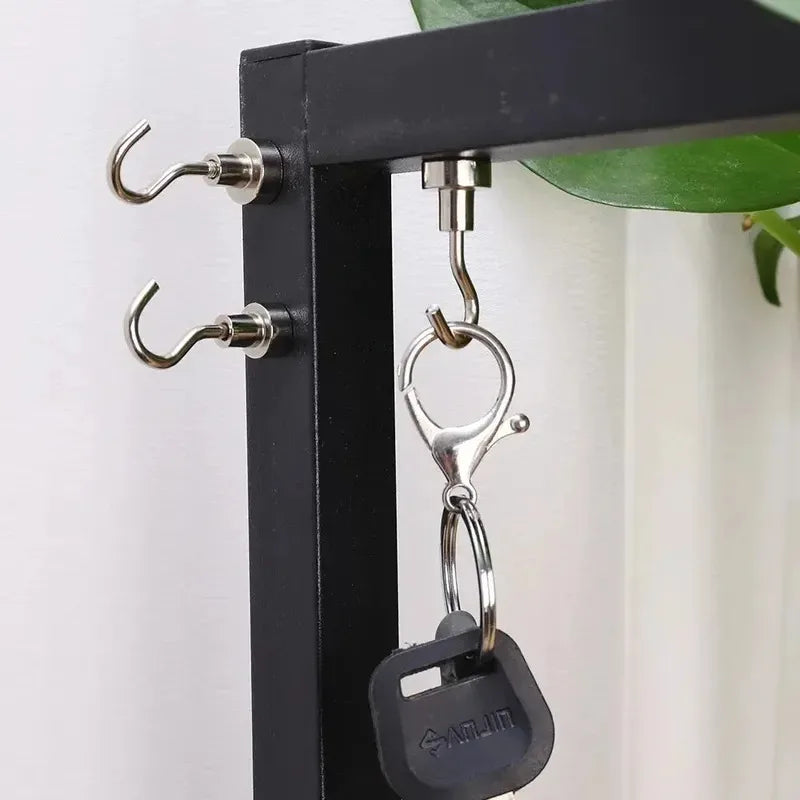 3/12/18Pcs Metal Strong Magnetic Hooks Wall-mounted Heavy Duty Magnet Hook Key Coat Hanging Hanger Home Kitchen Bathroom Storage Oasis Select