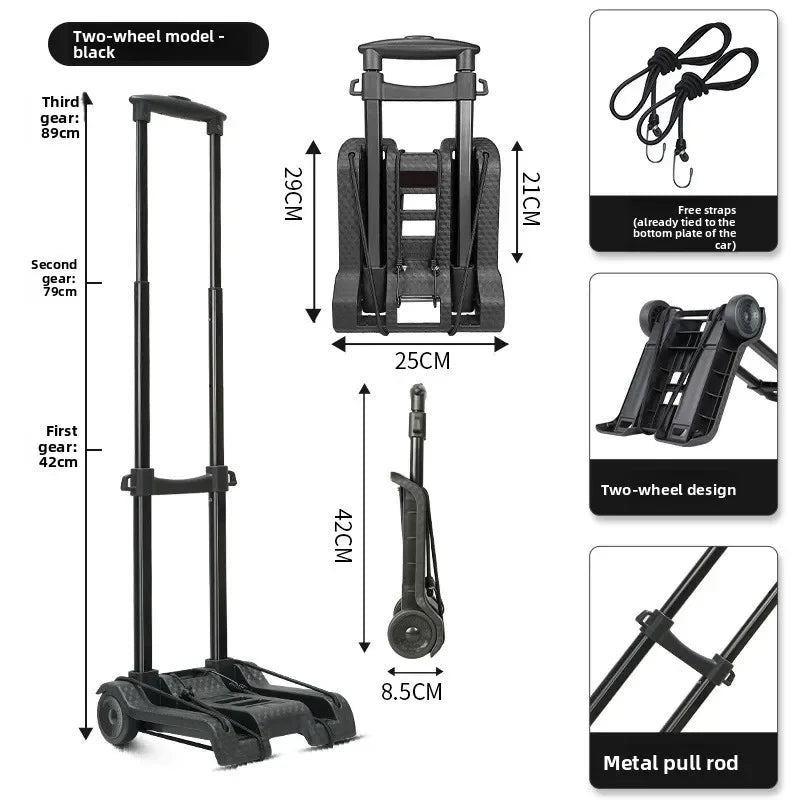 Multi-functional Household small cart folding pull goods handling trailer shopping cart luggage trolley Oasis Select