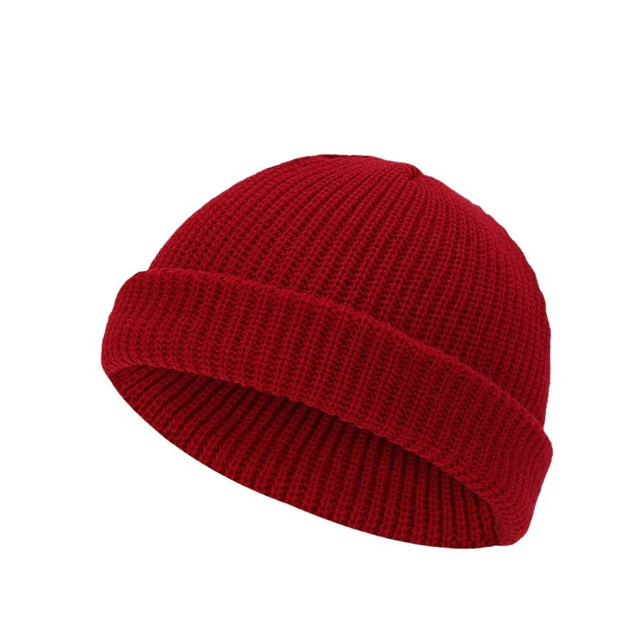 Cold hat, melon skin hat, knitted hat, short hip-hop street hat, woolen hat, men's and women's hat, street retro hexagonal hat Oasis Select