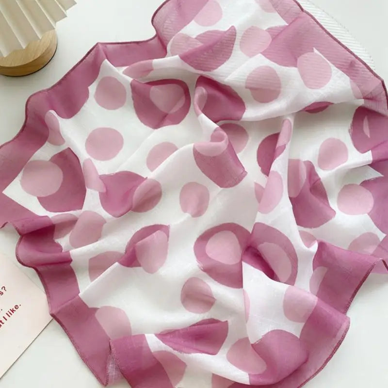 58cm Cotton Linen Handkerchief Print Square Neck Scarf Women Small Shawls Hair Scarfs Female Bag Scarves Head Scarf Oasis Select