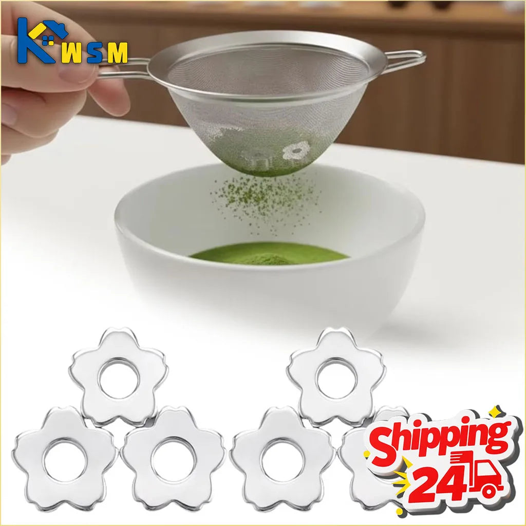 3-30PCS Food Grade Stainless Steel Matcha Sifter with Cherry Smooth No Clumps Fast Sieve for Tea Powder Making Tool Oasis Select