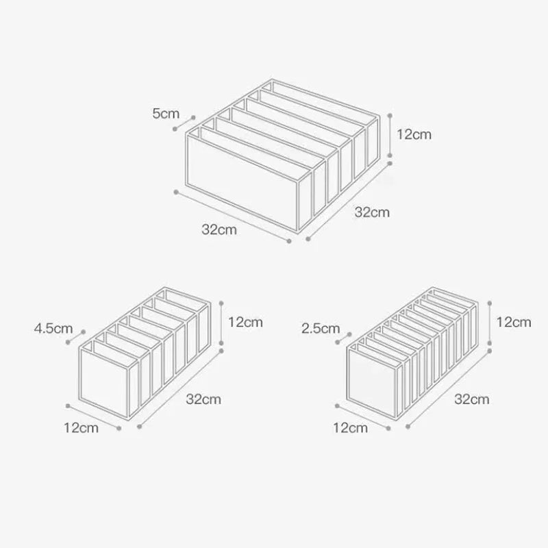 Mesh Drawer Organizer – 6/7/11 Grid Sock & Lingerie Storage