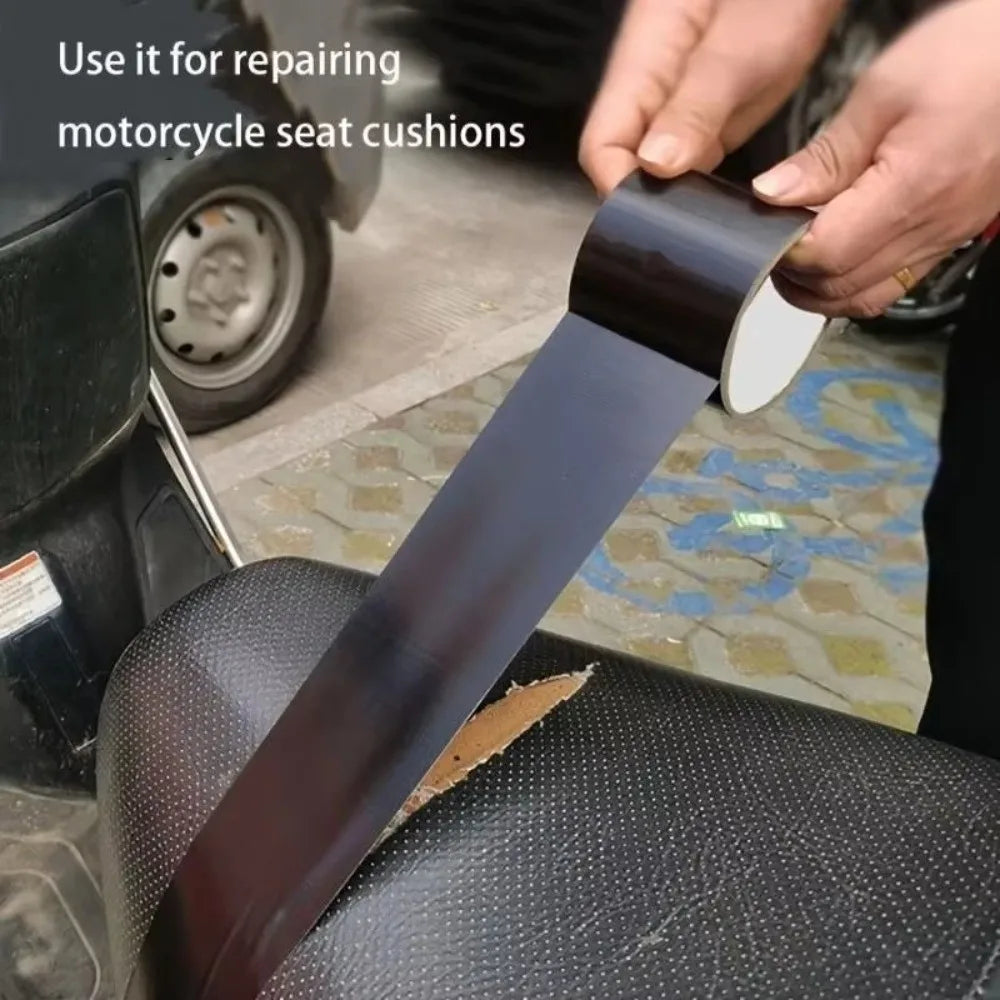 Black Cloth-based Adhesive Tape 5/10cm Multifunctional Seat Patch Strips High-viscosity Leather Seat Hole Repair Tape Oasis Select