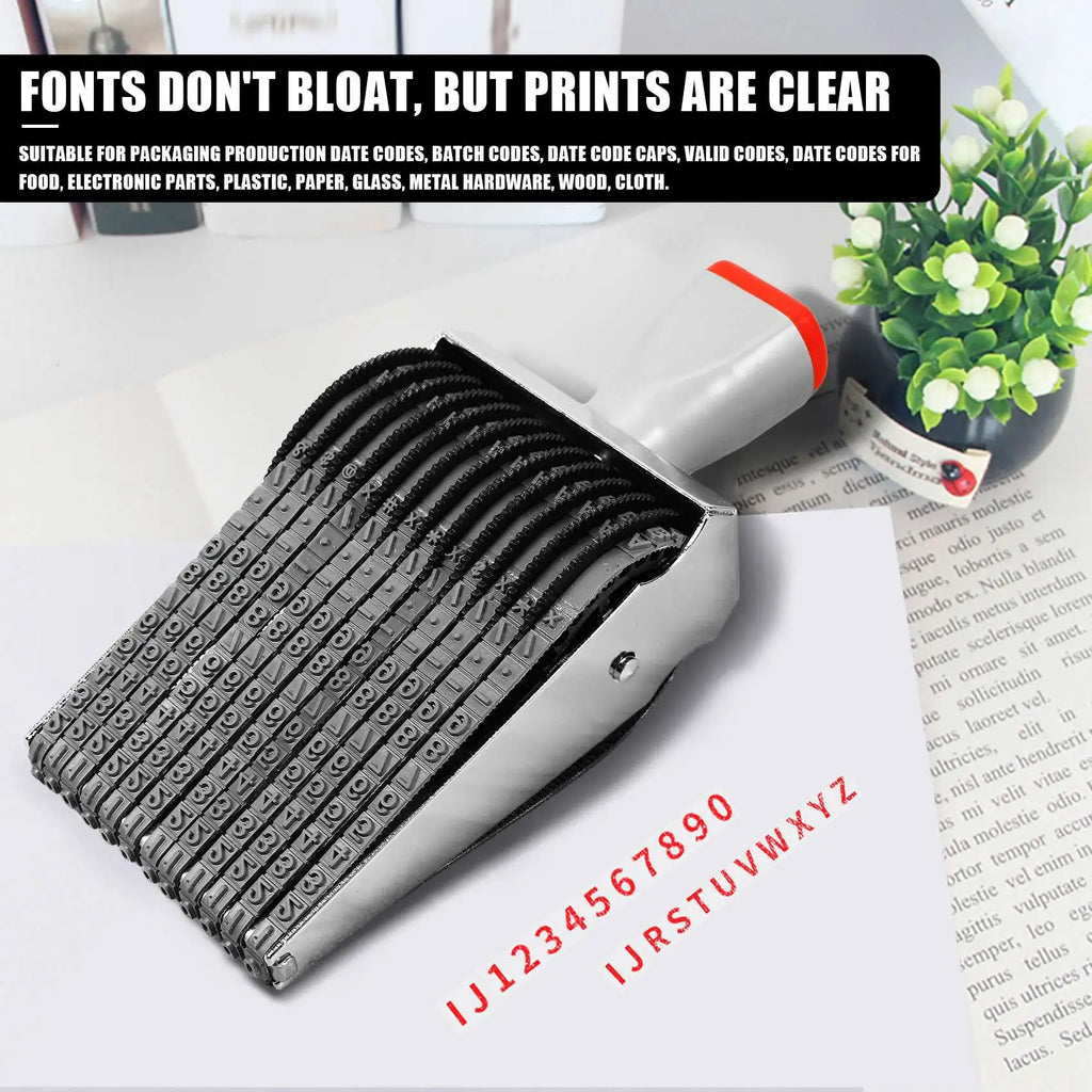 LIKE WISH Multipurpose 12 Digit Alphabet Rolling Rubber Stamp English Letter Number Emboss Diy Scrapbooking Roller Stationery Oasis Select