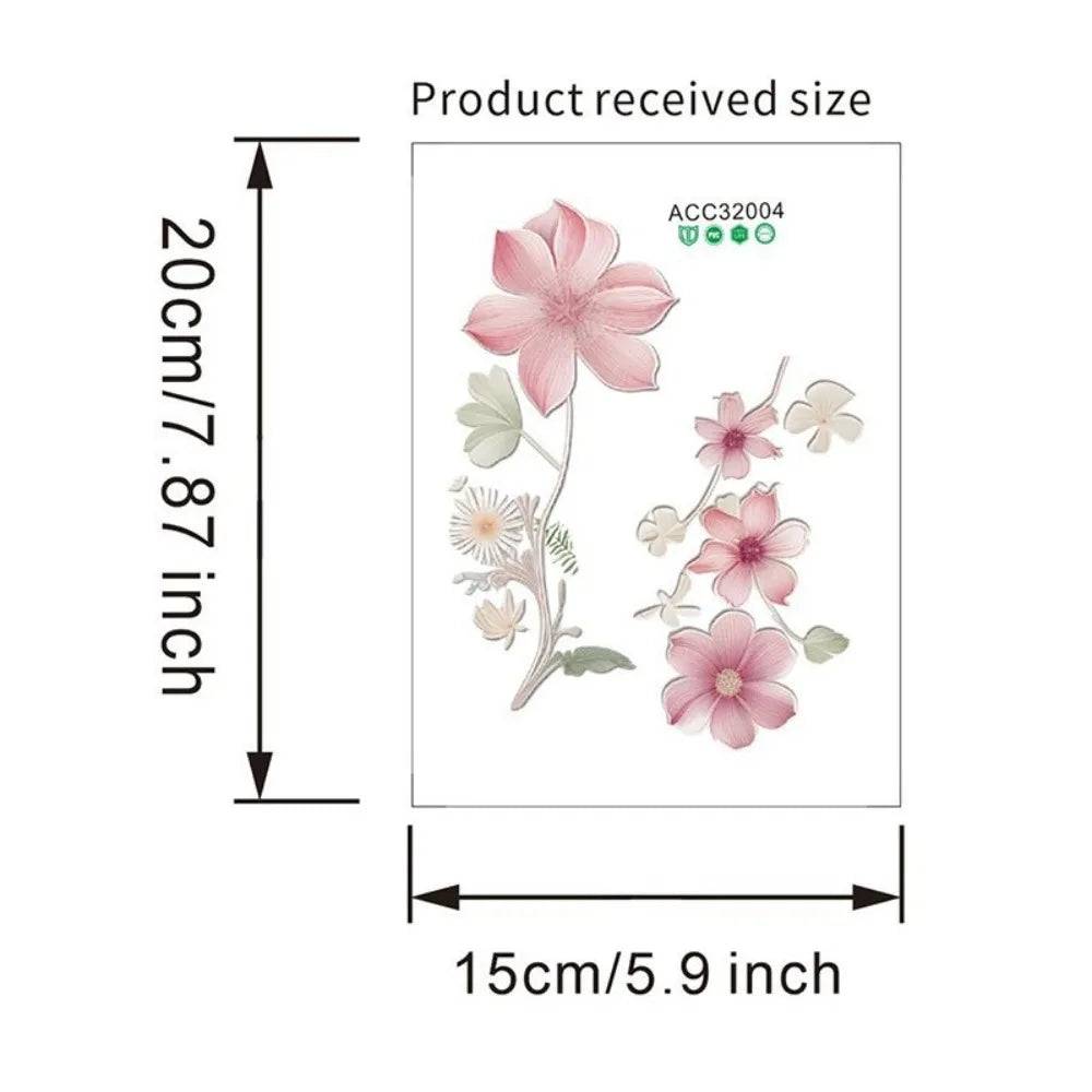 Beautiful Flowers Switch Wall Sticker PVC DIY Waterproof Sticker Removable Home Decoration Stickers Bedroom Bathroom Living Room Oasis Select