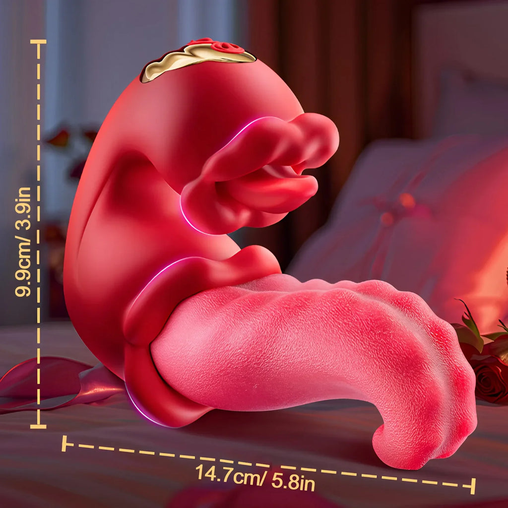 Tongue Licking Vibrator Female Powerful G-Spot Vagina Massager Dildo Thrusting Swing Clitoris Stimulator Women Sex Toy for Adult Oasis Select
