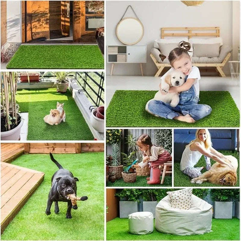 Artificial Turf Dog Potty Training Mat Reusable Grass Rug Replacement Turf Outdoor Lawn Mat Easy To Clean for Balcony Garden Oasis Select