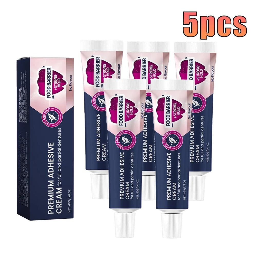 Strong Hold Denture Adhesive Cream – All-Day Secure Fit 40g Denture Adhesive Cream Oasis Select 5pcs