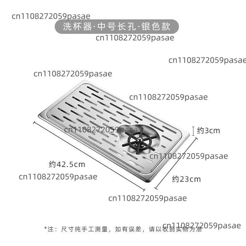 Embedded Cup Washer Sink, Commercial Coffee Shop Bar Counter, Stainless Steel Coffee Cup High-pressure Washer Oasis Select Long hole silver