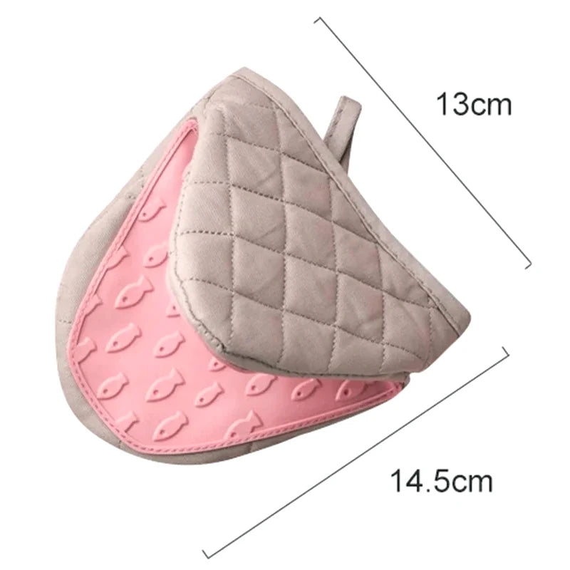 1pc Silicone Anti-scalding Oven Gloves Mitts Potholder Kitchen Silicone Gloves Tray Dish Bowl Holder Baking Oven Glove Hand Clip Oasis Select