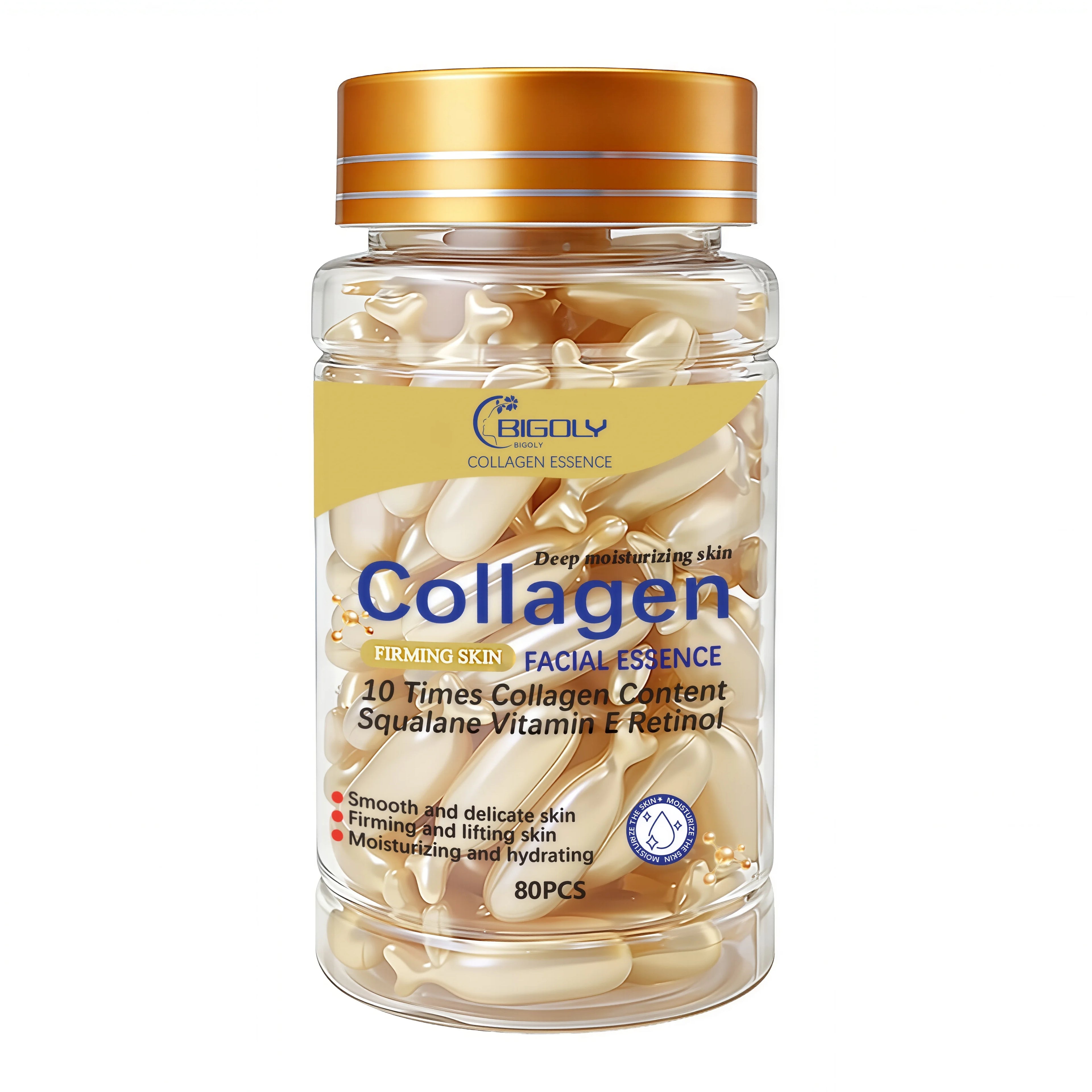 80 Collagen Facial Essence Capsules – Firming & Moisturising Serum Collagen Face Serum Oasis Select