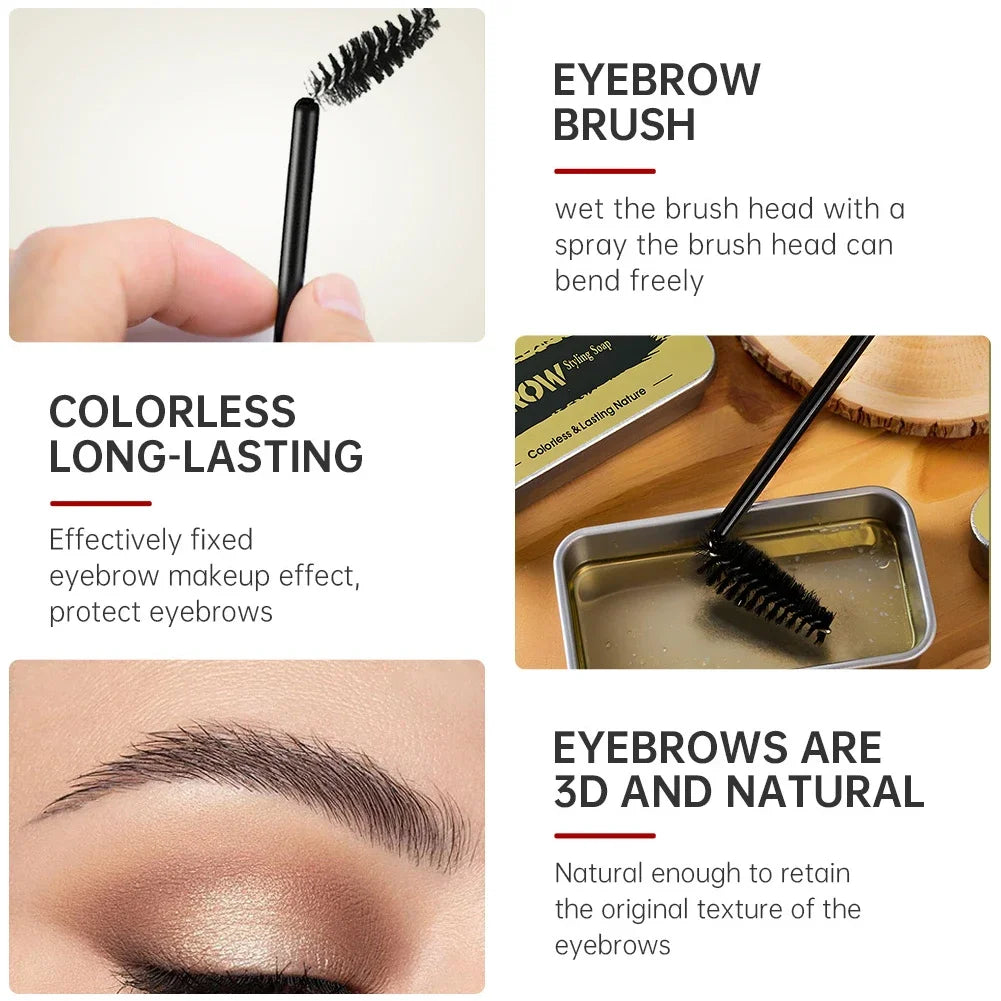 10g Waterproof 3D Eyebrow Styling Cream Quick Drying Natural Wild Brow Pomade Setting Gel Wax Sculpt Soap Oasis Select
