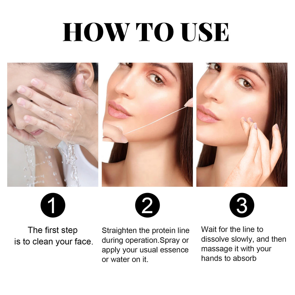 Hydrolyzed Collagen Protein Threads Fade Face Fine Lines Lift Firming Shrink Pores Deep Repair Absorbable Face Filler Skincare Oasis Select
