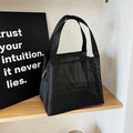 New Large Capacity Mesh Bag with handle Travel Toiltery Makeup Bag Portable Beach Bag Cosmetic Zipper Pouch Oasis Select Black