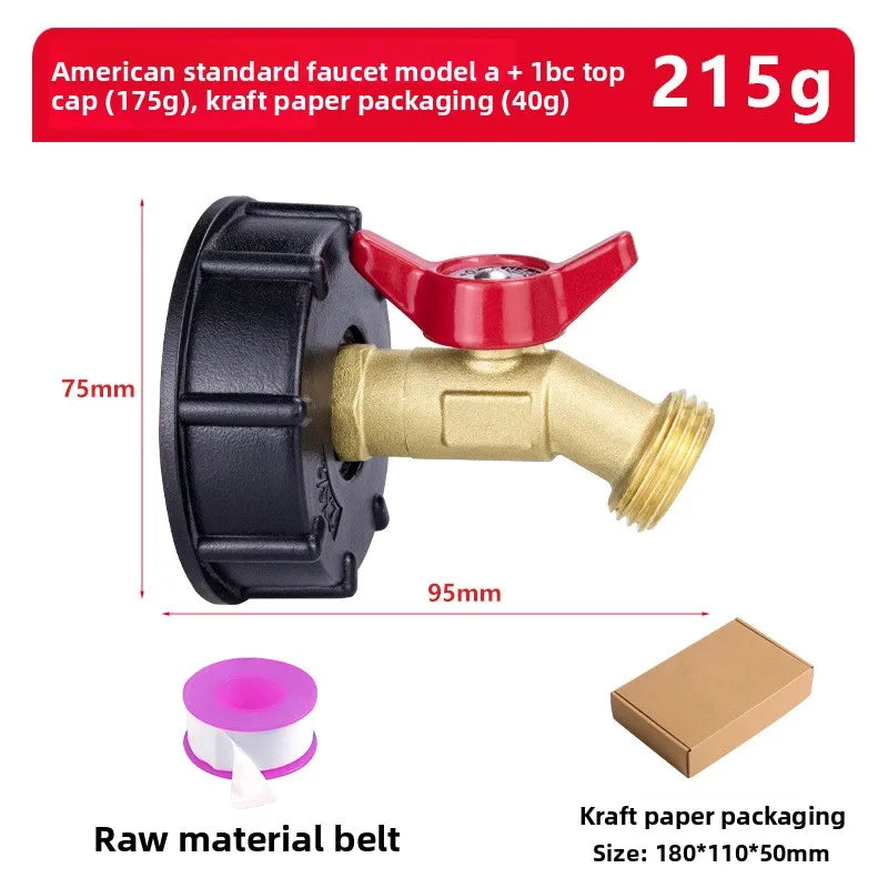 IBC Tote Tank Adapter Male Thread Drain Hose Connector Faucet Tap Valve Fitting Part Tank Faucet Adapter Oasis Select American DN15
