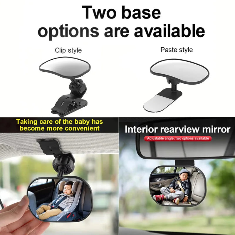 360° Baby Car Mirror – Wide View Rear Seat Safety Mirror