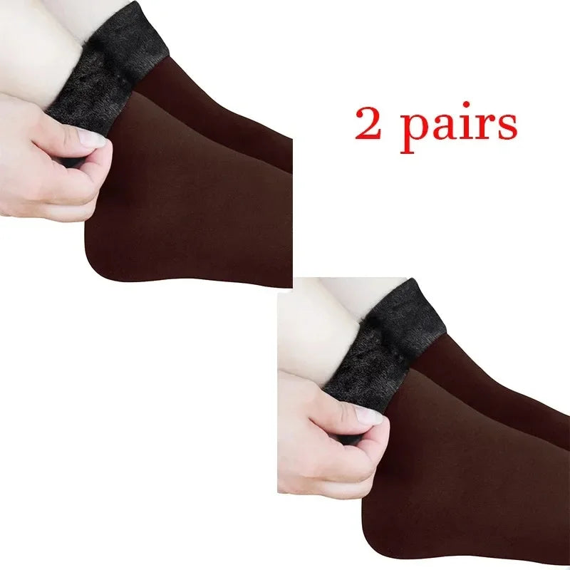 Women Winter Socks Hermal Cashmere Wool Socks Warm Thicken Thermal Snow Boots Floor Socks Oasis Select coffee 2