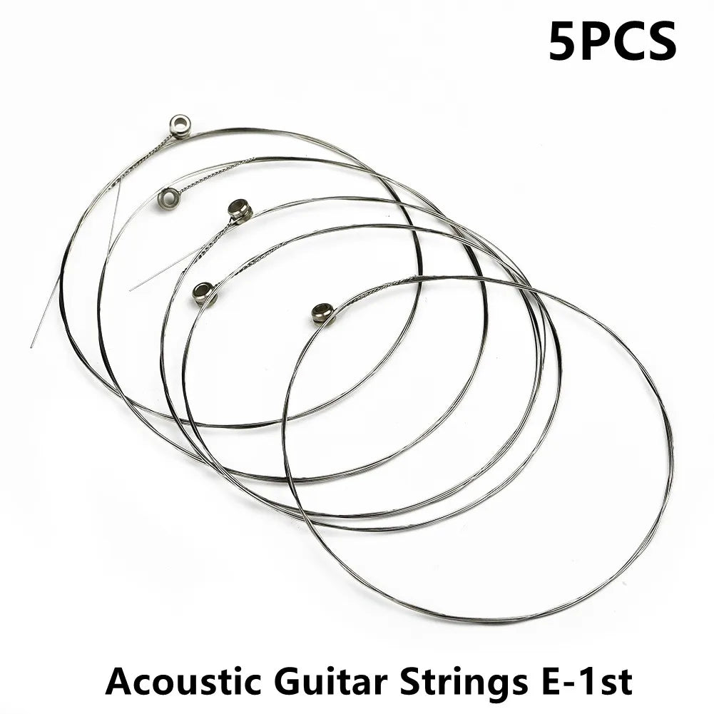 5Pcs Single Guitar Strings Acoustic Guitars Top 1st E Plain Steel Gauges 012 Replacement Musical Instrument Guitar Accessory Oasis Select