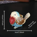 Sparrow Jewelry Box Flip Cover Dust-proof Ring Earring Storage Box Enamel Metal Handicraft Ornaments Oasis Select blue