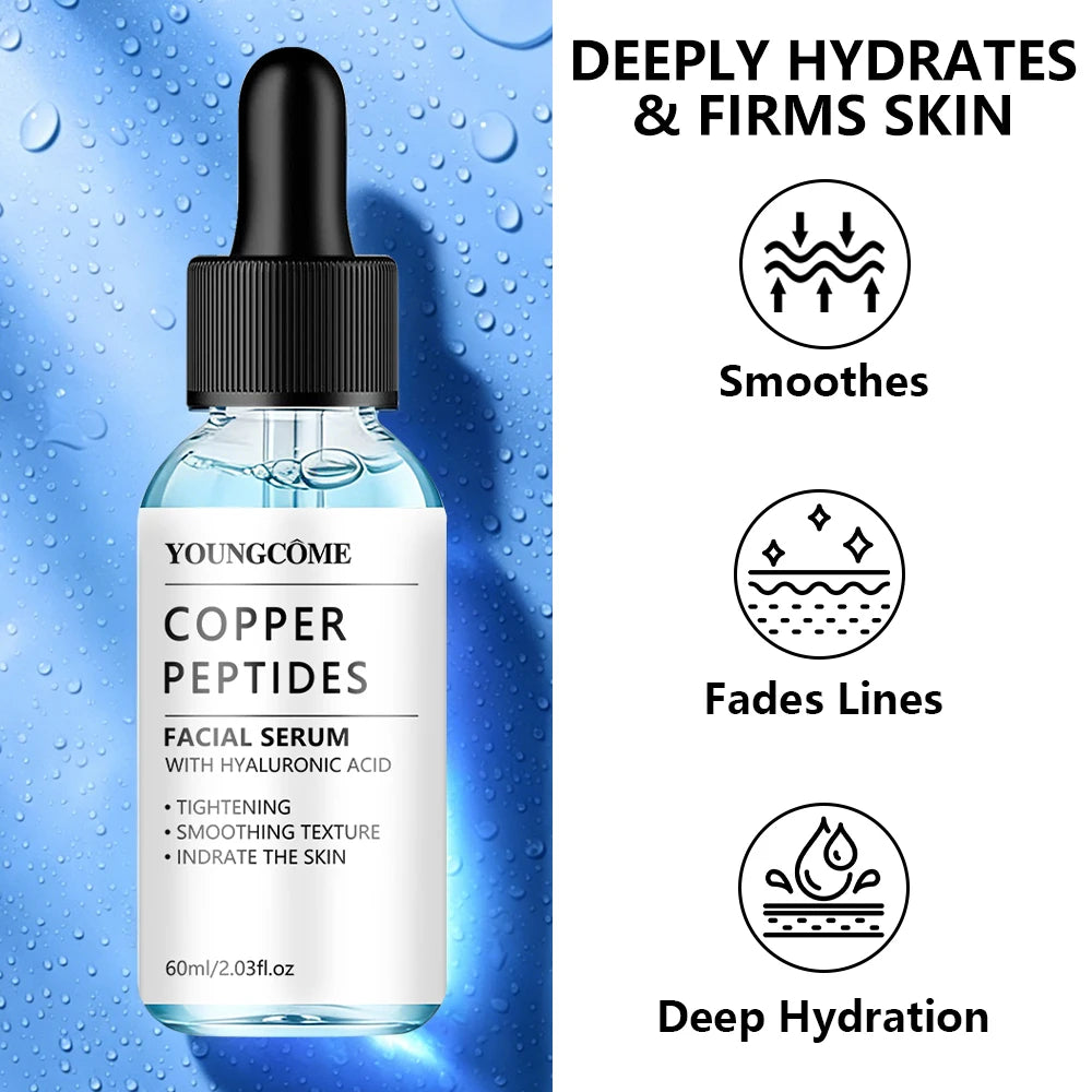 Copper Peptides Serum with Hyaluronic Acid – Hydrating 40/60ml Face Serum Oasis Select