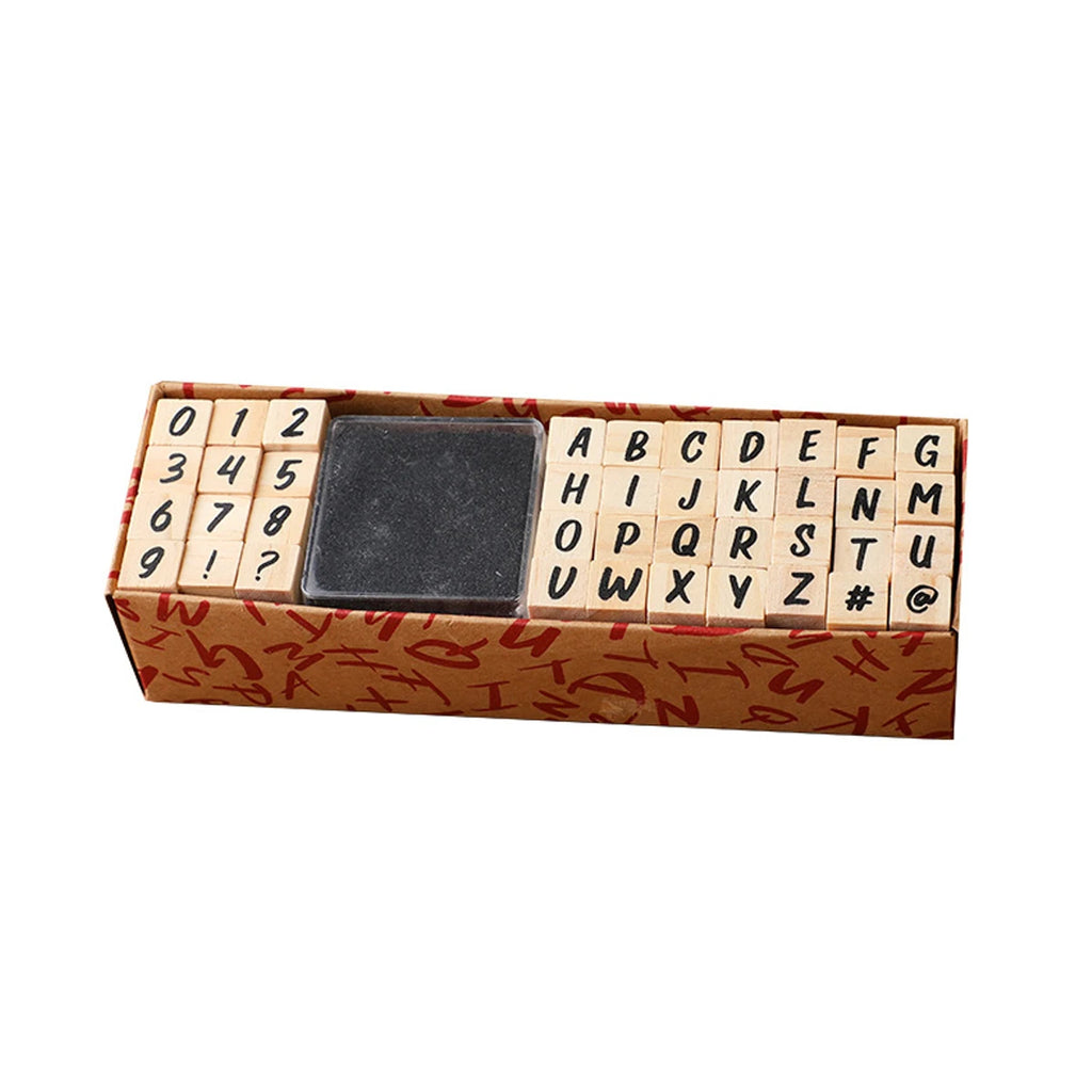 40Pcs Alphabet Stamps Vintage Wooden Rubber Letter Standard Stamp Set for Craft Card Making Planner Scrapbooking Journals Oasis Select