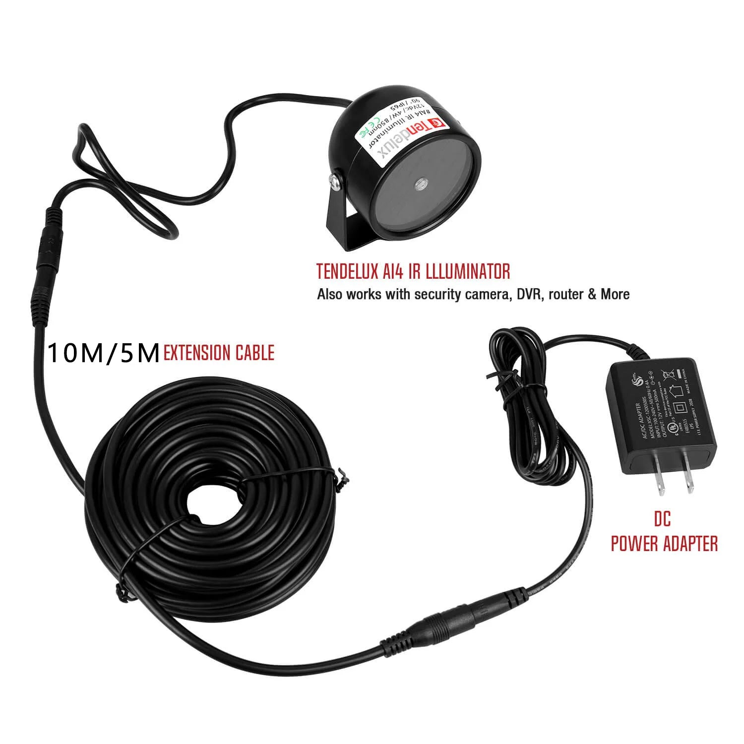 10M/ 5M 5.5mm*2.1mm DC Power Connector Extension Cord Jack Adapter Lead Cable DC Female Male Extension External Plug Oasis Select