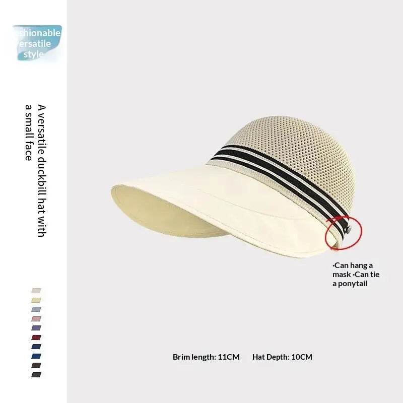 Summer Outdoor Fisherman Hat Women Breathable UV Protection Wide Brim Lightweight Sun Cap for Holiday Camping Oasis Select B one size