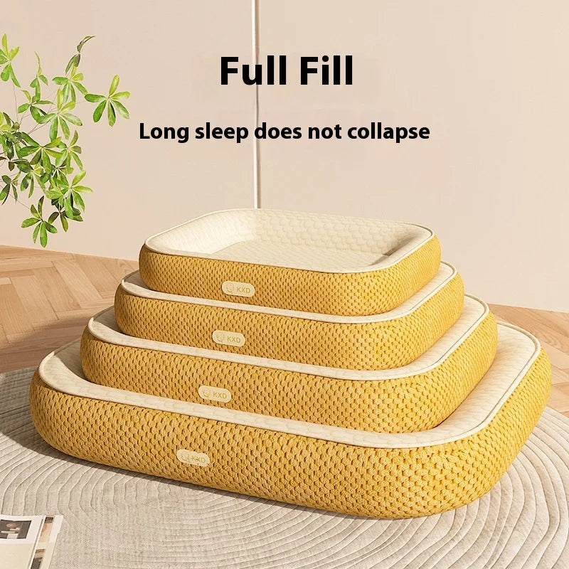 Ice Bean Cooling Dog Bed - Summer Cool Pet Mat for Cats & Dogs, 4 - Season Universal, Car & Home Use Oasis Select
