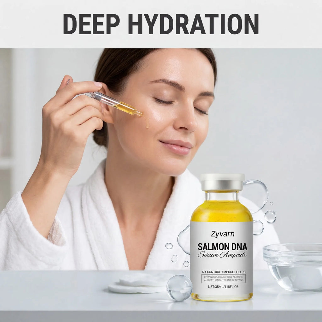 35ml Salmon DNA Serum Ampoule Hydrating Facial Essence Brightening Smoothing Glow Skin Soothing Daily Care Gentle Formula Oasis Select