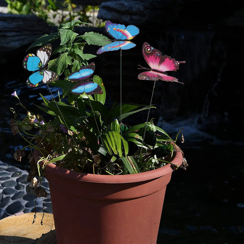 10 Artificial Butterfly Garden Stakes – Colorful Yard Decor Garden Butterfly Stakes Oasis Select