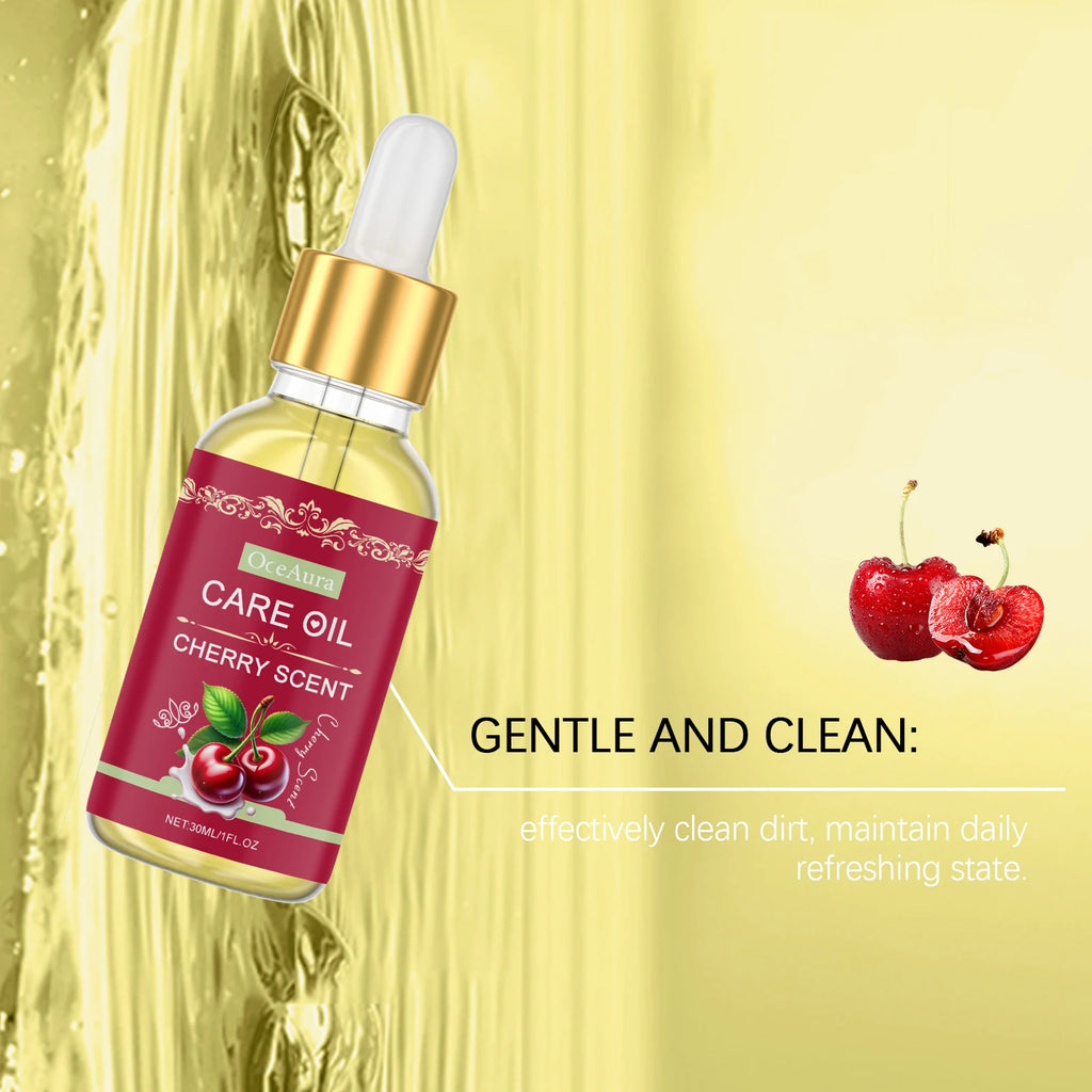 Natural Cherry Feminine Care Oil - Soothing Massage Formula, Gentle Moisturizing for Long-Lasting Soft & Supple Skin Oasis Select