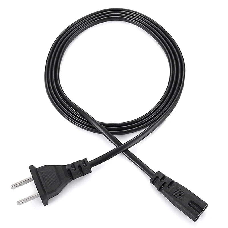 EU Power Cable 2pin IEC320 C7 US Power Extension Cord For Laptop Charger Canon Epson Printer Radio Speaker Oasis Select