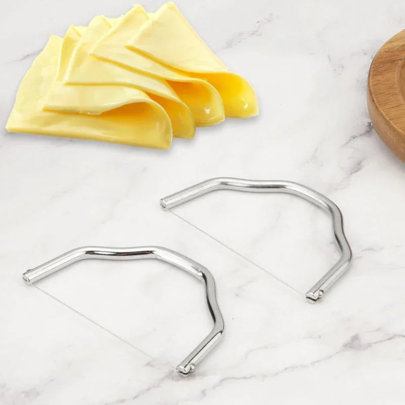 Stainless Steel Cheese Cutter Home Foie Gras Slicer Baking Tool Butter Knife Cheese Splitter - Kitchen Gadget Oasis Select