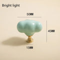 Nordic Children's Room Ceramic Wardrobe Pure Brass Matte Handles Drawer Furniture Cute Cloud Cabinet Door Handle Knobs Oasis Select LLJ