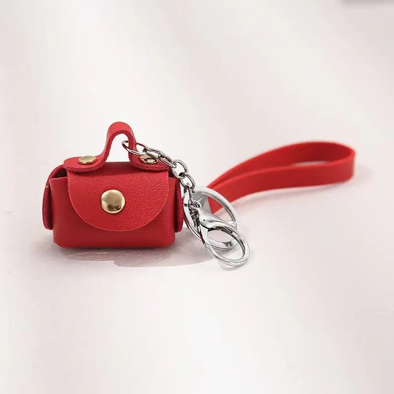 Kawaii Mini Bag Keychain – PU Leather Coin Purse Pendant